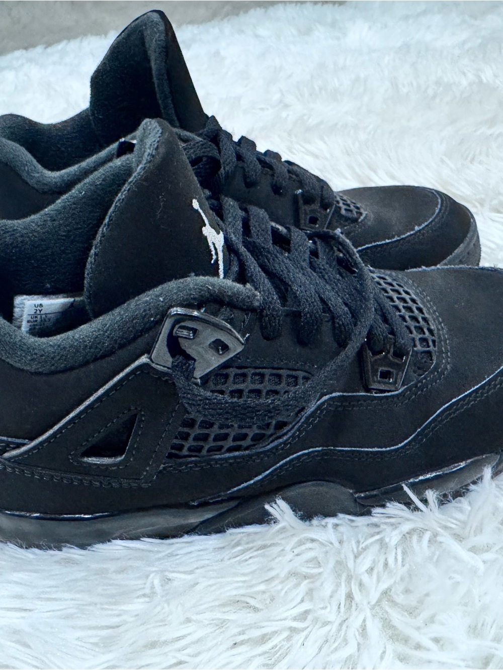 Air Jordan 4 Retro OG Black Cat 2025 Kids Size 2Y IB4388-010 Worn Once